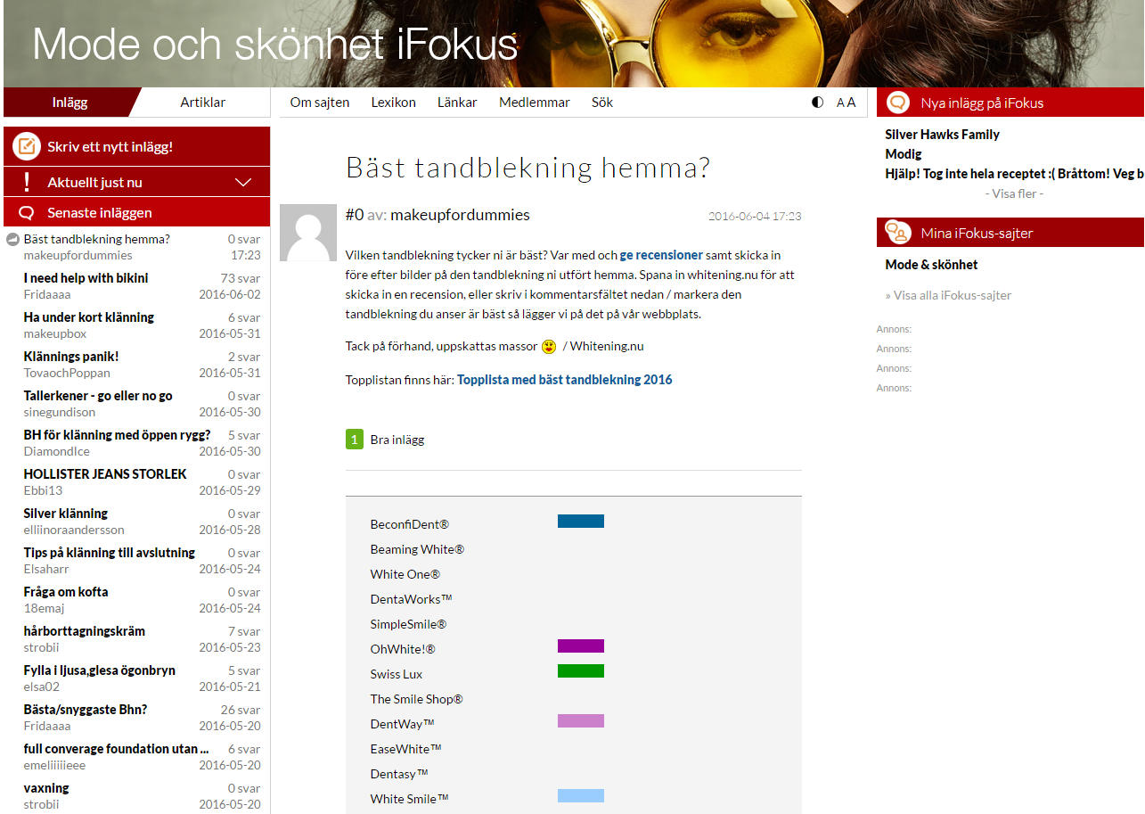 Bästa tandblekningen 2016 iFokuss