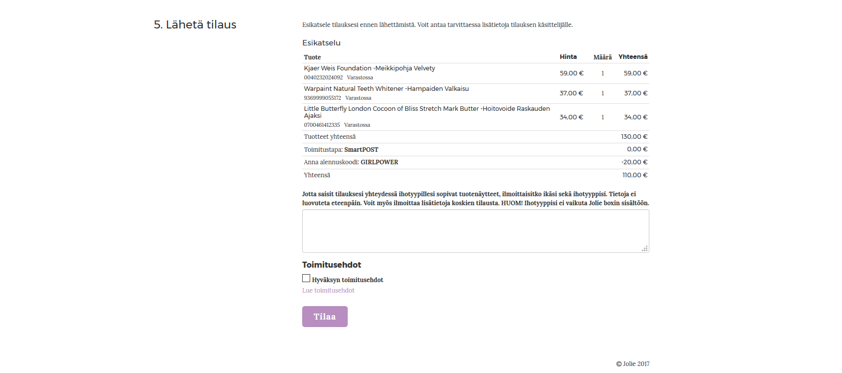 Warpaint 20€ alennus